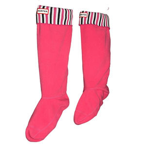 Hunter fleece boot socks in pink
